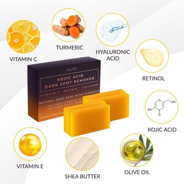 Valitic Kojic Acid Dark Spot Remover Soap Bars