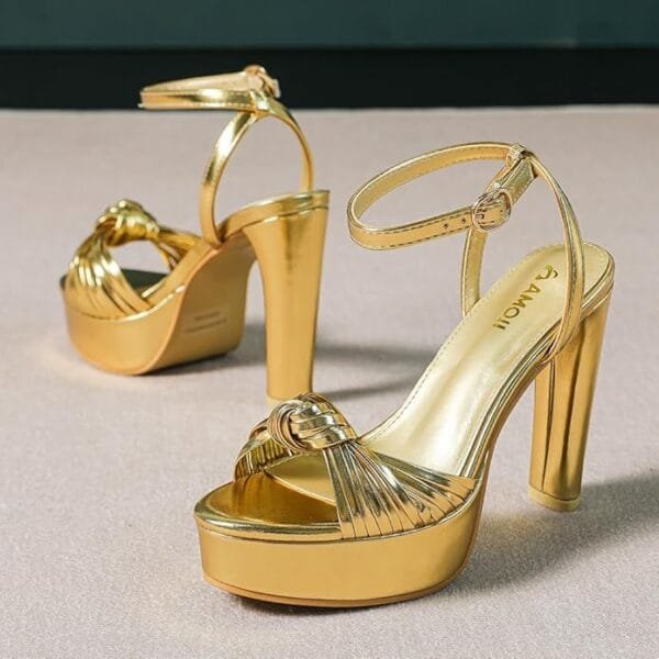 gold block heels block heels